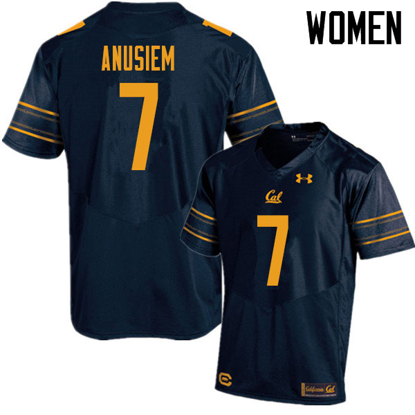 Women #7 Chigozie Anusiem Cal Bears UA College Football Jerseys Sale-Navy - Click Image to Close